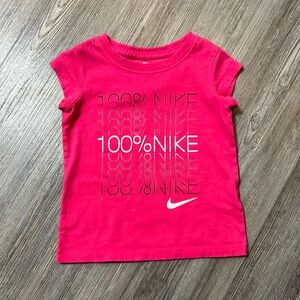 Pink Nike Tee- Size 2T